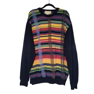 Norm Thompson Sweater Men 2XL Colorful Vintage 90s Textured Dad Grandpa Hip Hop